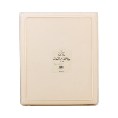 Occasions Paper and Pencil Bamboo Tray Set
