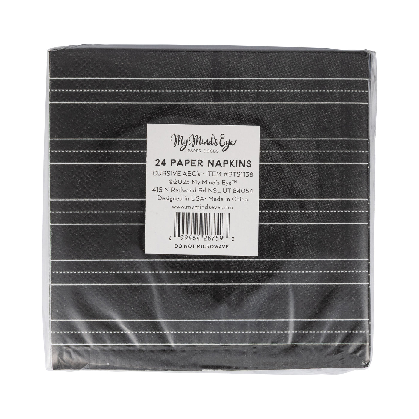 Cursive ABCs Paper Cocktail Napkin
