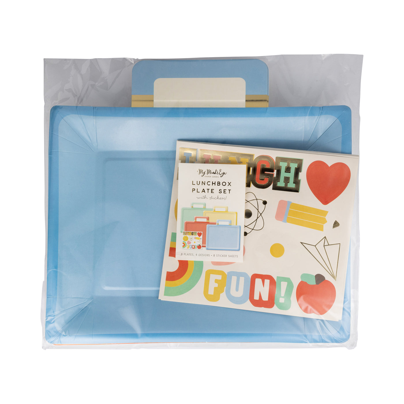 Lunch Box Shaped Paper Plate Set