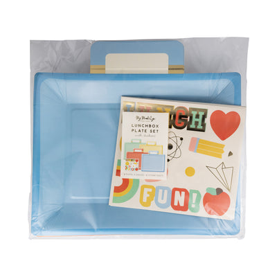 Lunch Box Shaped Paper Plate Set