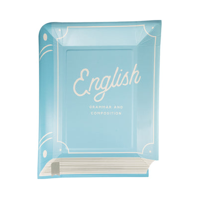 Occasions Text Books Shaped Paper Plate Set
