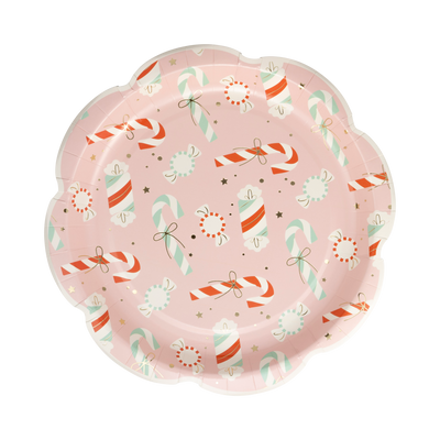 Candy Cane Lane Scatter Pattern 9" Plate