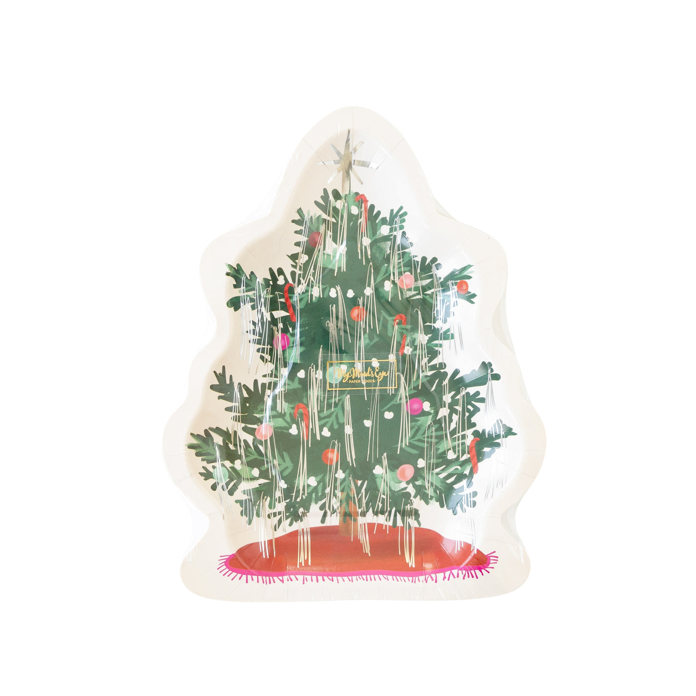 Christmas Baubles Christmas Tree Shaped Paper Plate My Mind's Eye