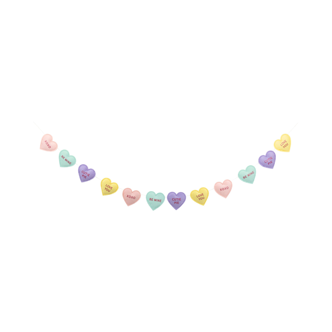 Conversation Hearts Felt Banner