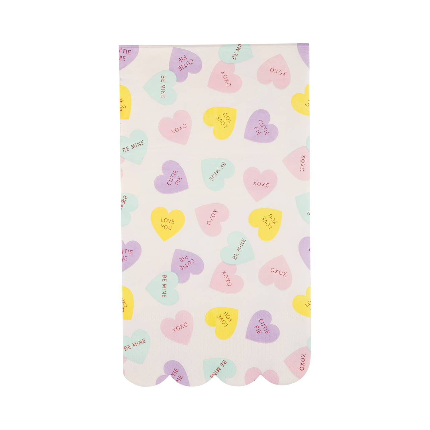 Conversation Hearts Dinner Napkin