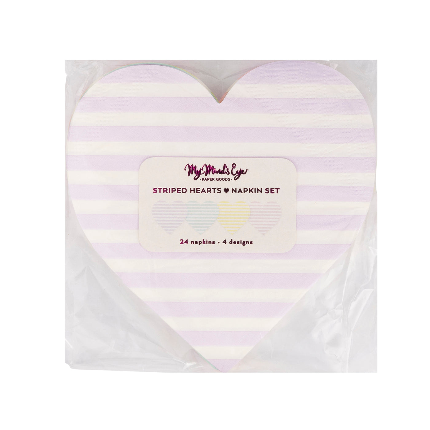 Striped Hearts Napkin Set