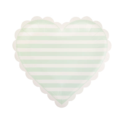 Striped Hearts Plate Set