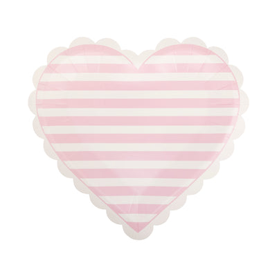 Striped Hearts Plate Set