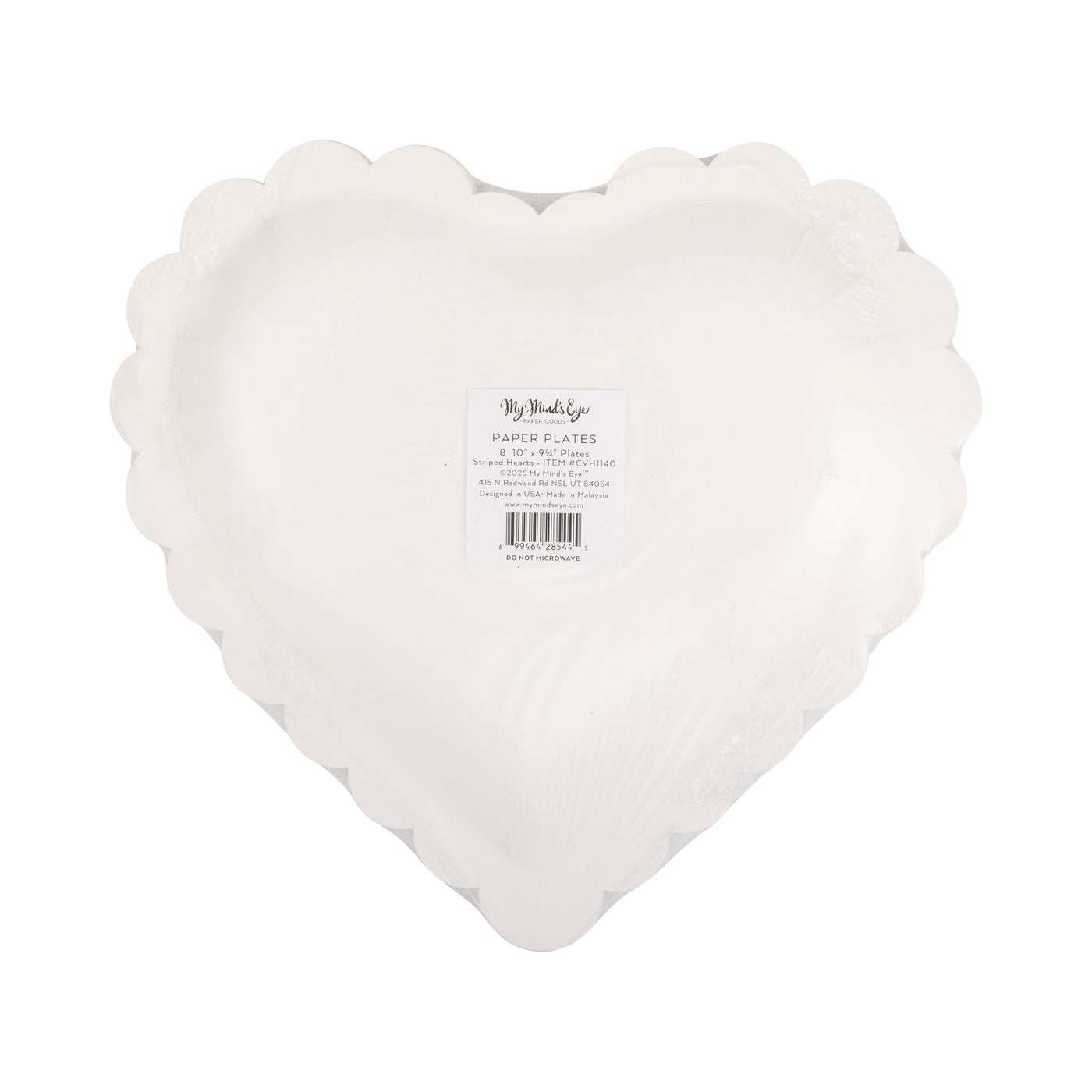 Striped Hearts Plate Set