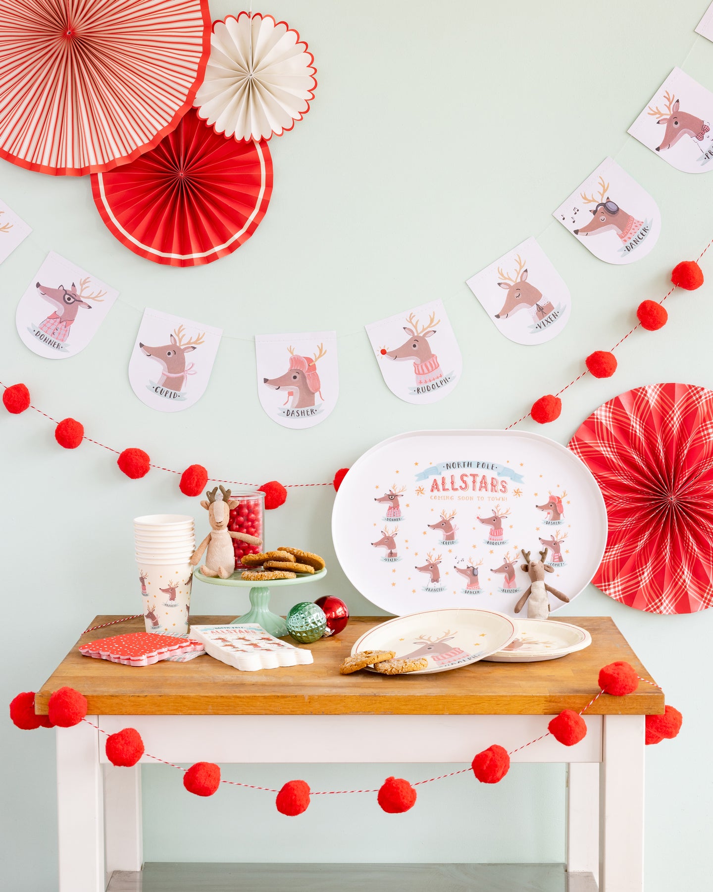Dear Rudolph Reindeer Banner Set.