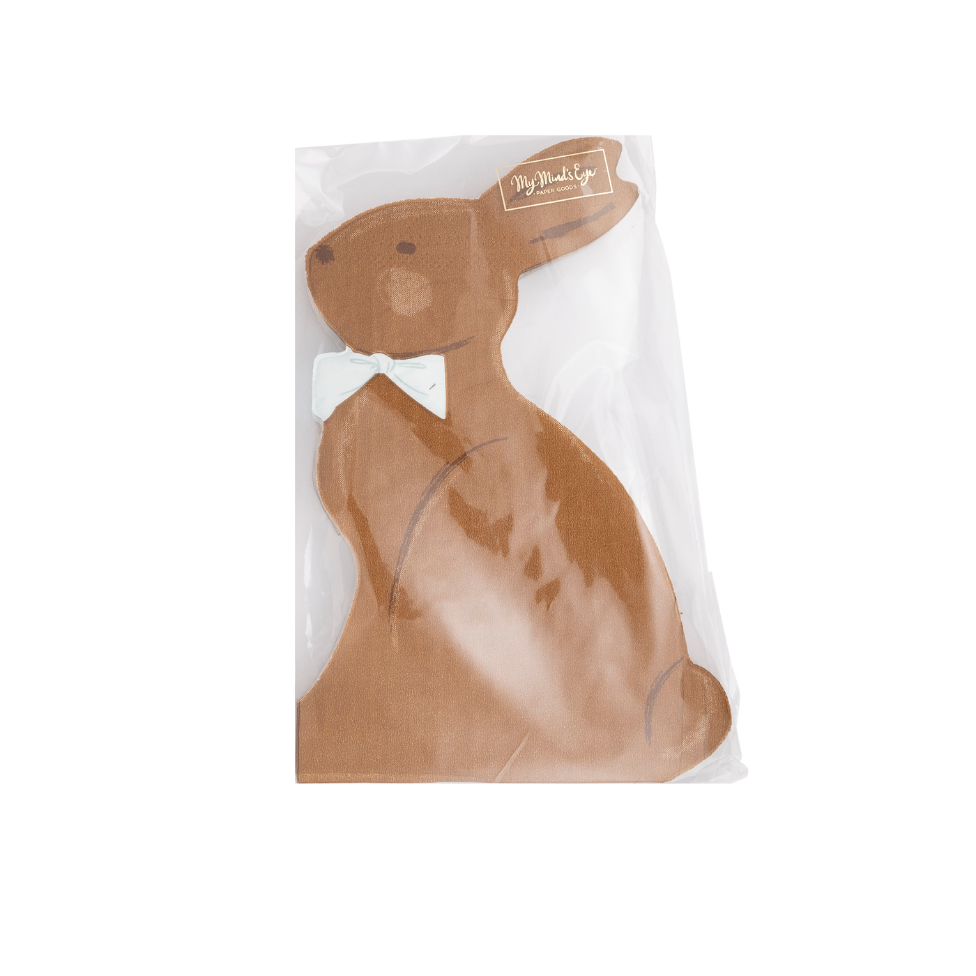 Chocolate Bunny Shaped Paper Dinner Napkin