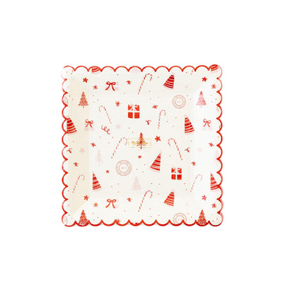 Elf Scallop Scatter Paper Plate