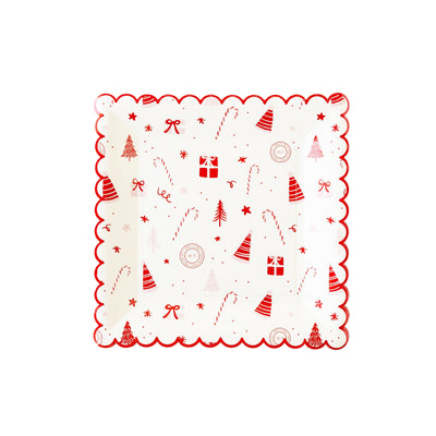 Elf Scallop Scatter Paper Plate