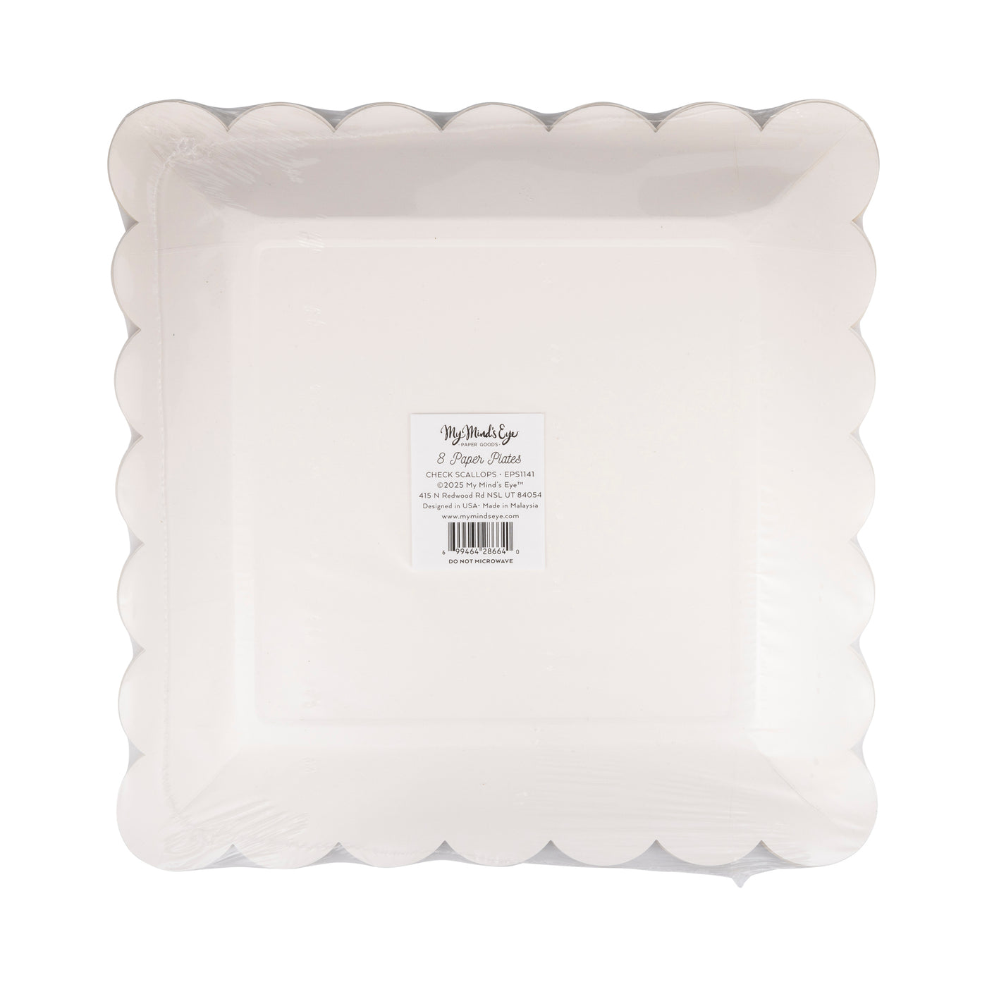 Checked Square Scallop Plate Set