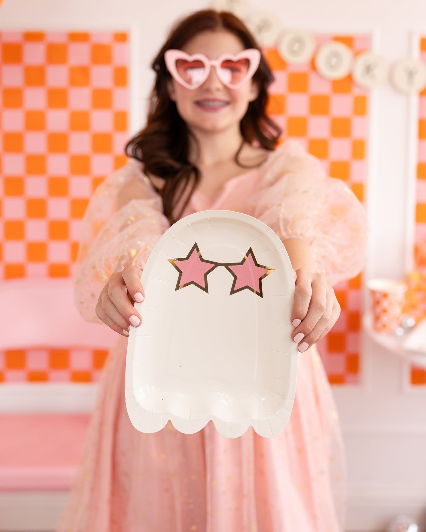 Starry Eyes Ghost Paper Plate