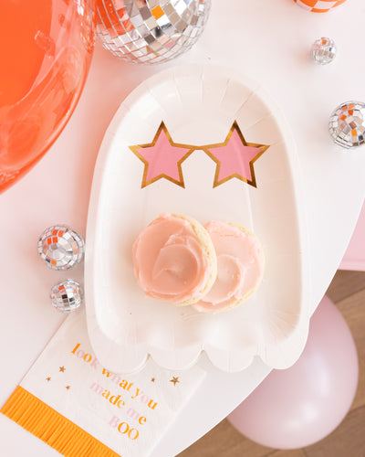 Starry Eyes Ghost Paper Plate