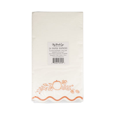 Falloween Pumpkin Guest Napkin