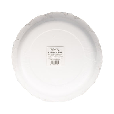 Falloween Rust Scalloped Round 10" Paper Plate