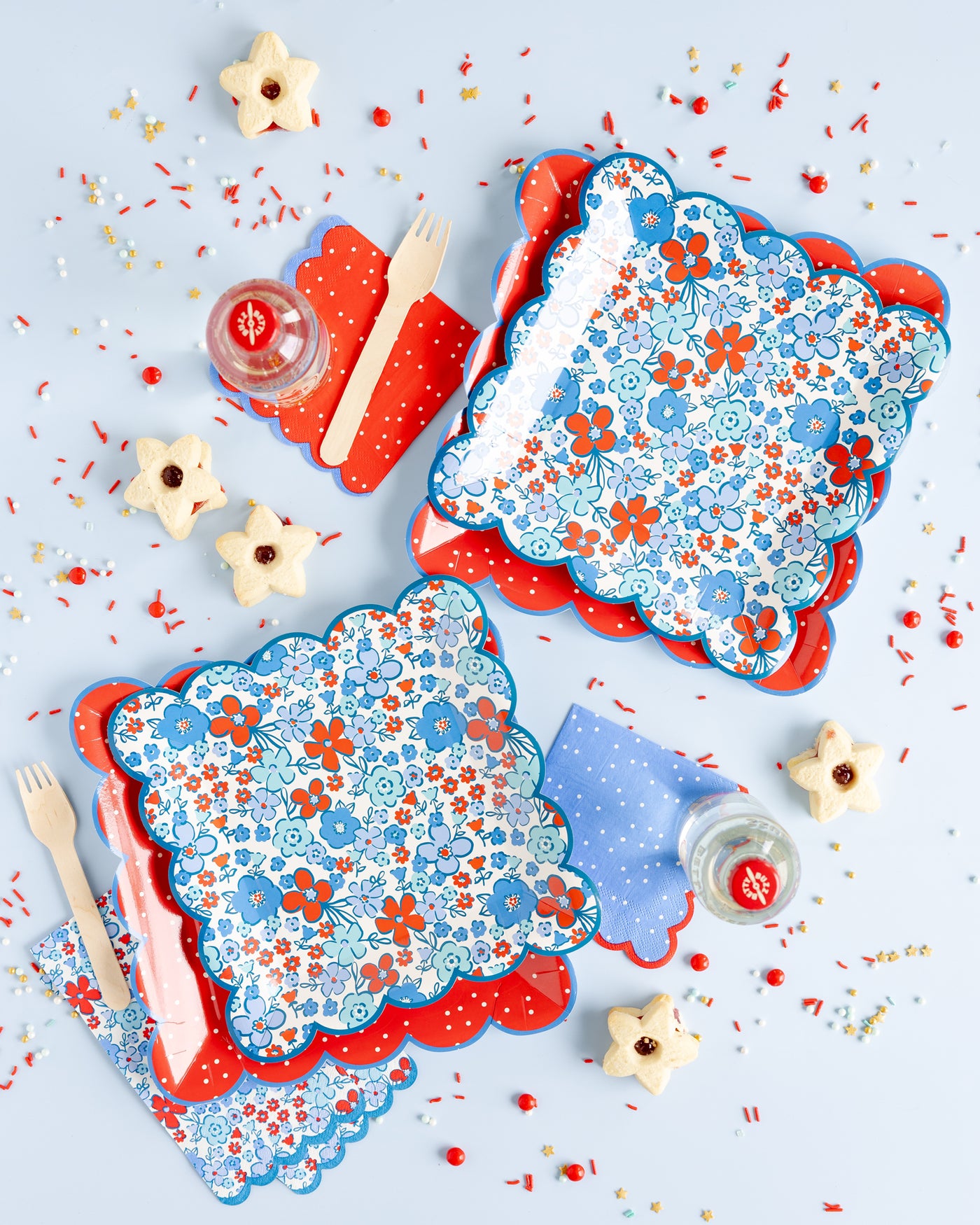 Americana Polka Dot Cocktail Napkin Set