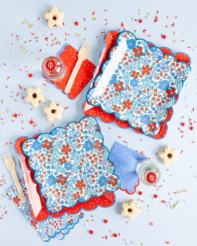 Americana Polka Dot Cocktail Napkin Set