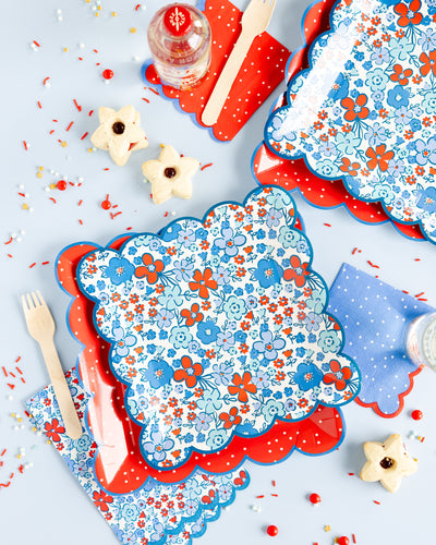 Americana Polka Dot Cocktail Napkin Set