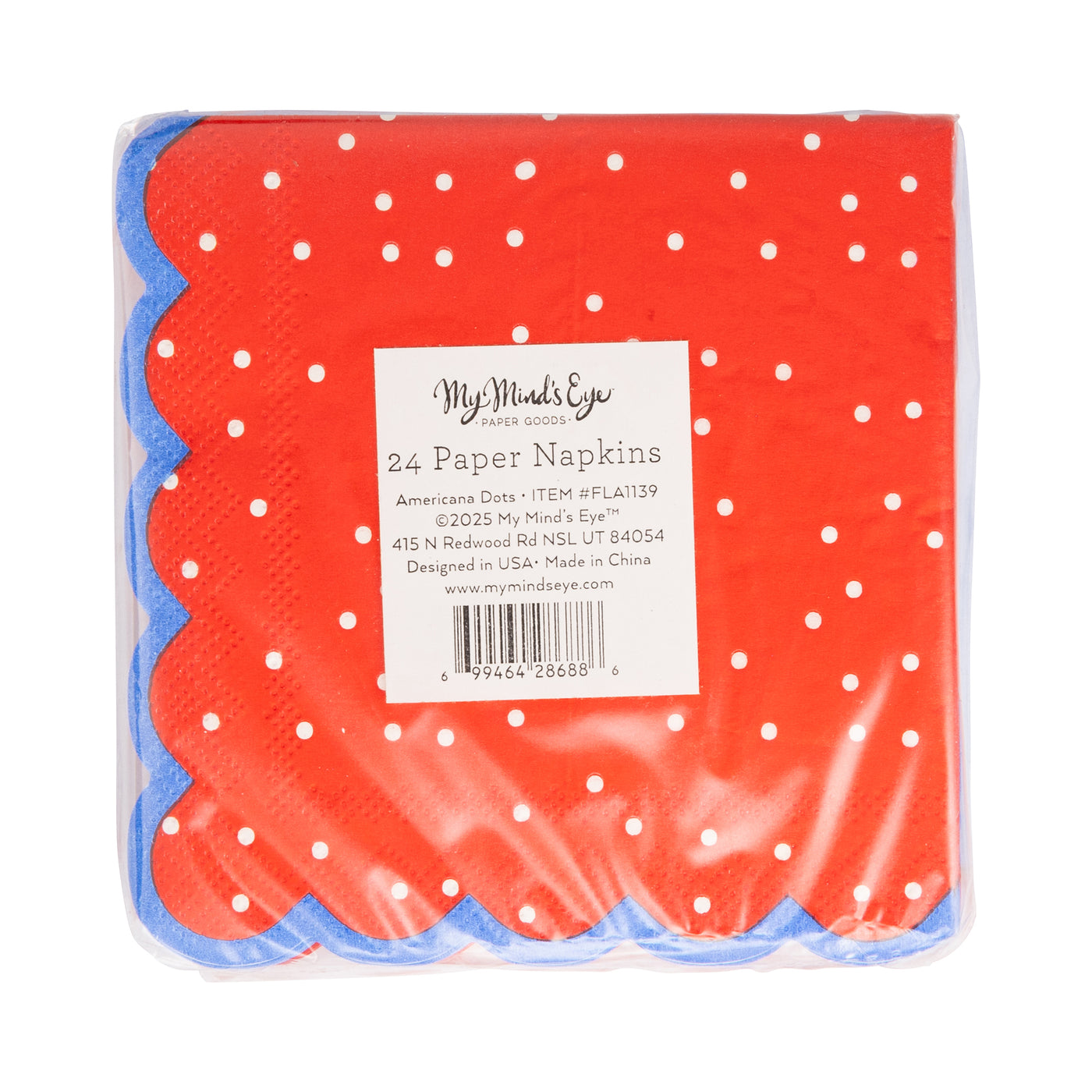 Americana Polka Dot Cocktail Napkin Set