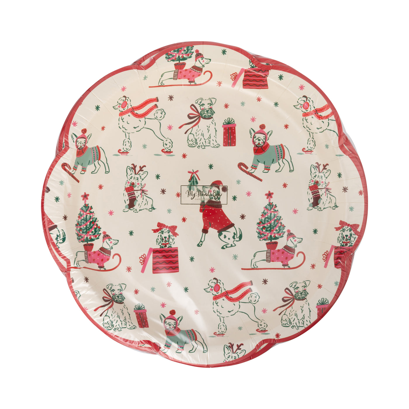 Christmas Puppies Pattern Plate