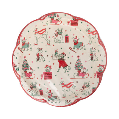 Christmas Puppies Pattern Plate
