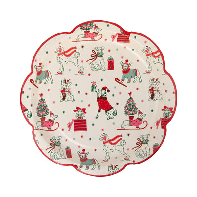 Christmas Puppies Pattern Plate