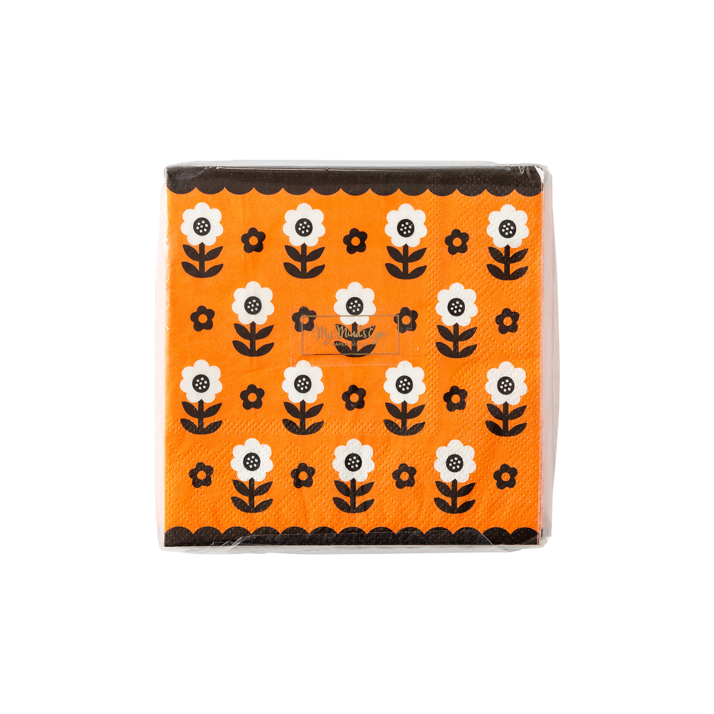 Folk Halloween Floral Paper Cocktail Napkin