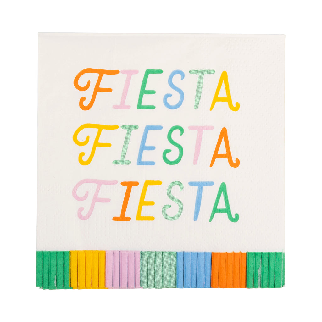 Fiesta Fringed Cocktail Napkins - Thumbnail 4