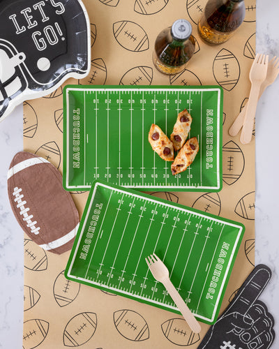 Football Shaped Paper Dinner Napkin