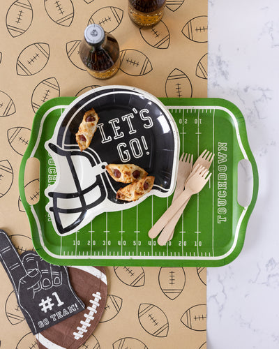 Football Shaped Paper Dinner Napkin