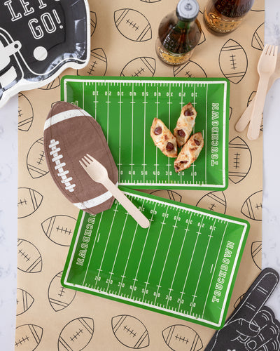 Football Field Shaped Paper Plate