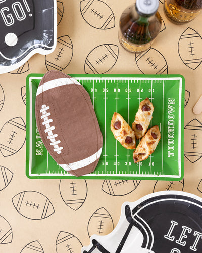 Football Field Shaped Paper Plate