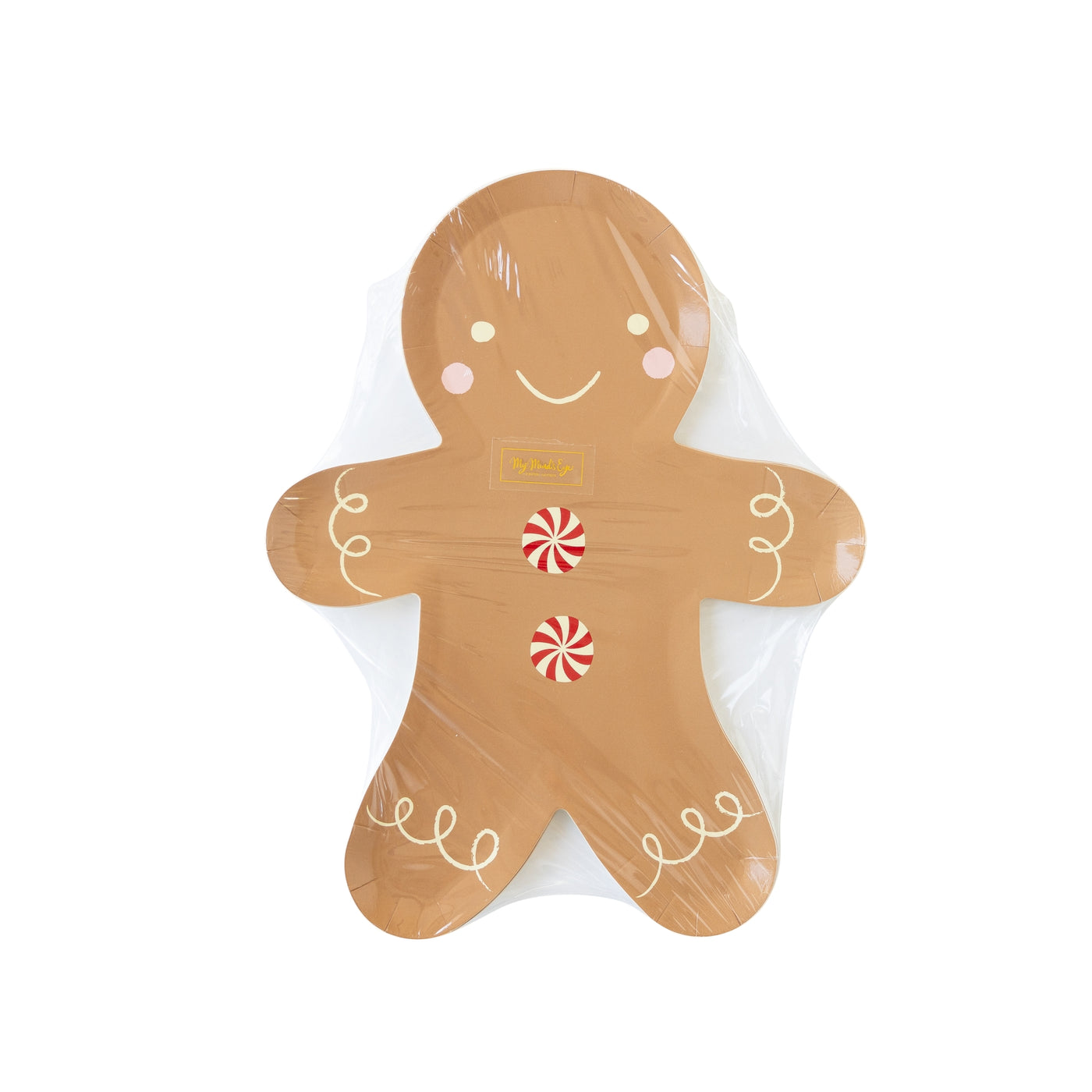 Gingerbread Man Shaped Paper Plate