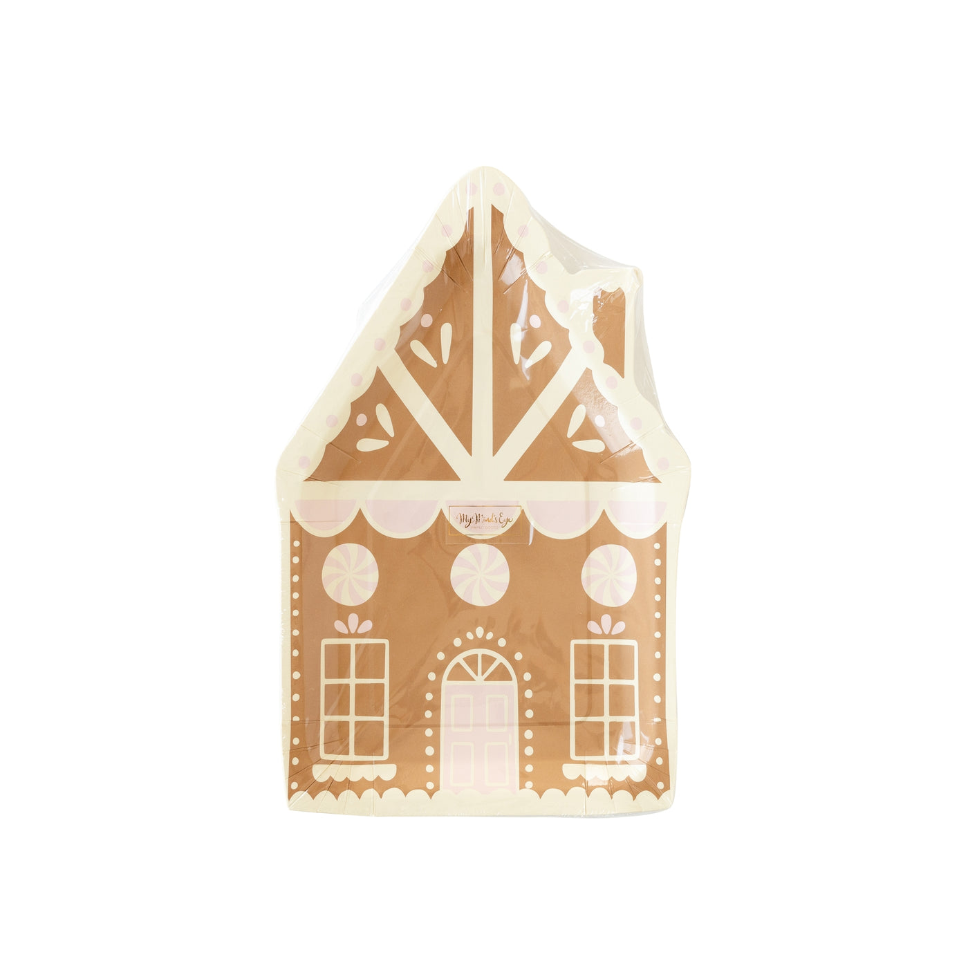 Gingerbread House Shaped Paper Plate