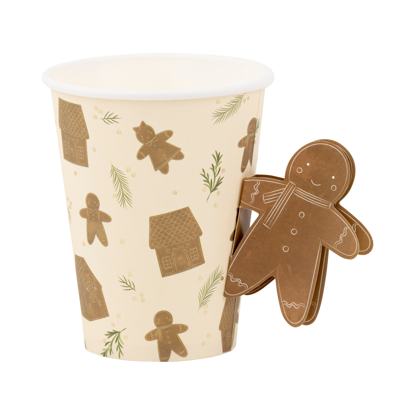 Whimsy Gingerbread Handled Paper Cup