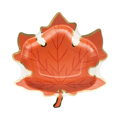 Leaf Shaped Paper Plate Set