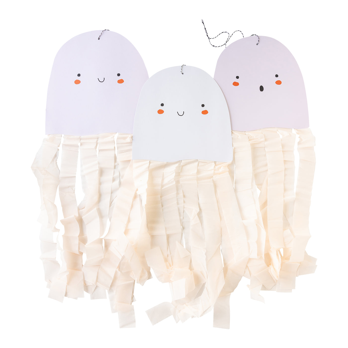 Oversized Ghosts with Crepe Hanging Decor