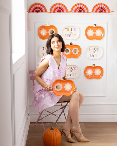 Pink & Orange Fan Bunting Banner
