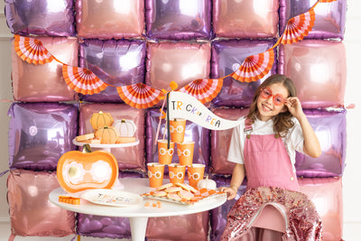 Pink & Orange Fan Bunting Banner
