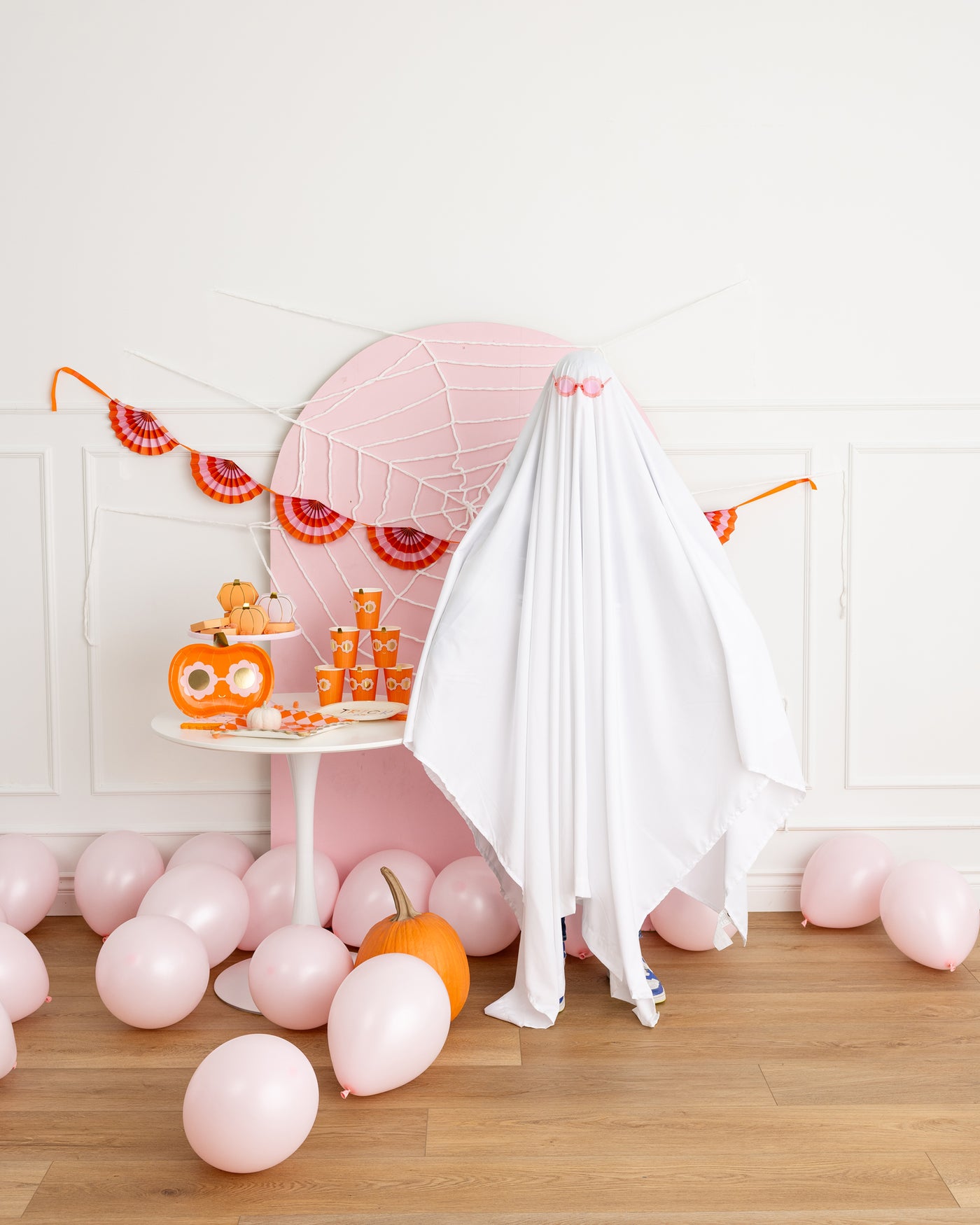 Pink & Orange Fan Bunting Banner