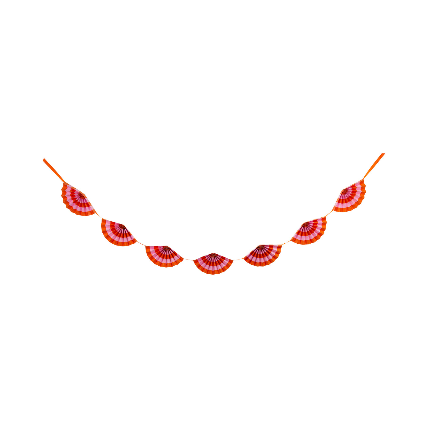 Pink & Orange Fan Bunting Banner