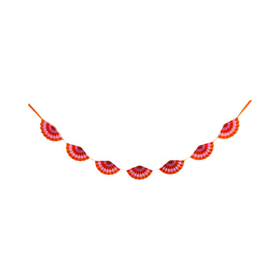 Pink & Orange Fan Bunting Banner