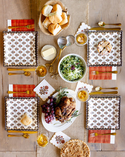 Give Thanks Plaid Dinner Napkin