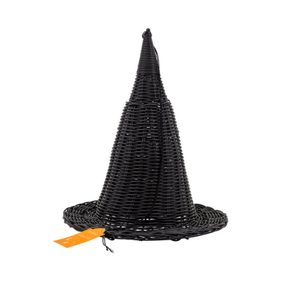Faux Wicker Woven Witch Hat - 15"