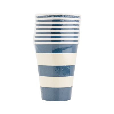 Hamptons Striped Paper Cups