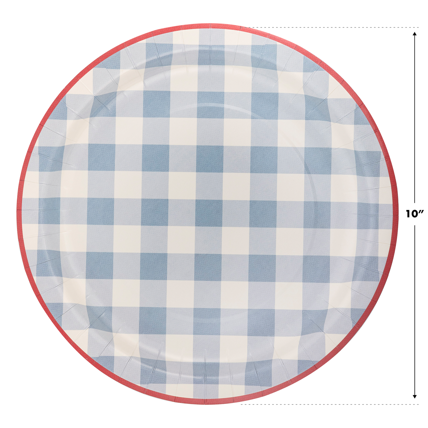 Hamptons Chambray Gingham Paper Plate