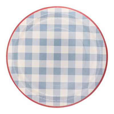 Hamptons Chambray Gingham Paper Plate